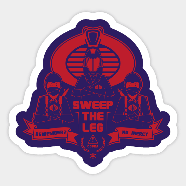 Cobra - Sweep The Leg Sticker by manospd